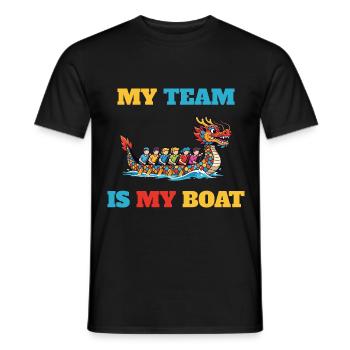 My Team is my Boat - Men's T-Shirt - black - Front - AI Model Male 178 light (178cm)