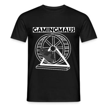 Gamingmaus Geschenk - Männer T-Shirt - Schwarz - Vorne - AI Model Male 178 light (178cm)
