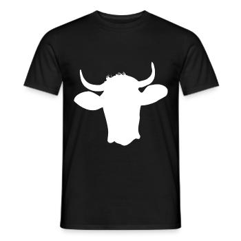 Kuhkopf - Männer T-Shirt - Schwarz - Vorne - AI Model Male 178 light (178cm)