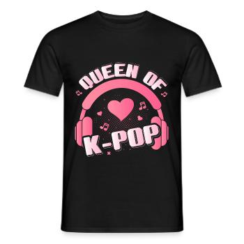 Queen of Kpop Musique - T-shirt homme - noir - Devant - AI Model Male 178 light (178cm)