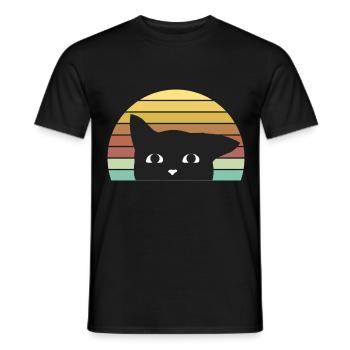 Cat - Cat - Men's T-Shirt - black - Front - AI Model Male 178 light (178cm)