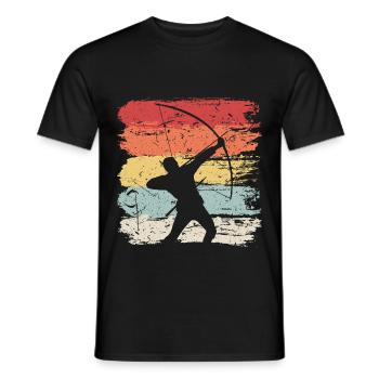 Bogensport Bogen Pfeile Bogenschießen Geschenk - Männer T-Shirt - Schwarz - Vorne - AI Model Male 178 light (178cm)