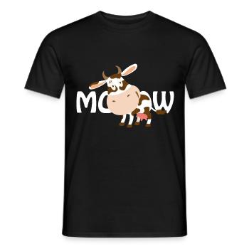 vache - T-shirt homme - noir - Devant - AI Model Male 178 light (178cm)