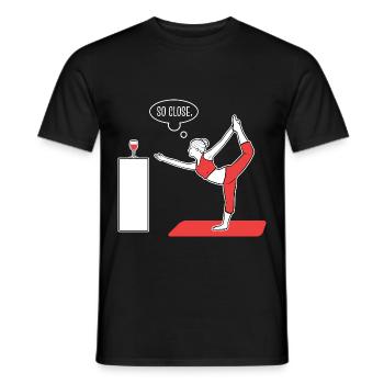 Yoga Vin Yogi Méditer Méditation - T-shirt homme - noir - Devant - AI Model Male 178 light (178cm)