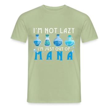 Ich bin nicht faul kein Mana Potion Witch Gamer - Männer T-Shirt - Sage - Vorne - AI Model Male 178 light (178cm)