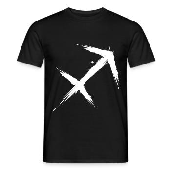 Schütze Sternzeichen Sagittarius Symbol Weiß - Männer T-Shirt - Schwarz - Vorne - AI Model Male 178 light (178cm)