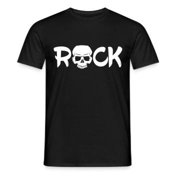 ROCK - Männer T-Shirt - Schwarz - Vorne - AI Model Male 178 light (178cm)