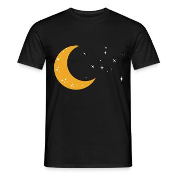 moon - Men's T-Shirt - black - Front - AI Model Male 178 light (178cm)