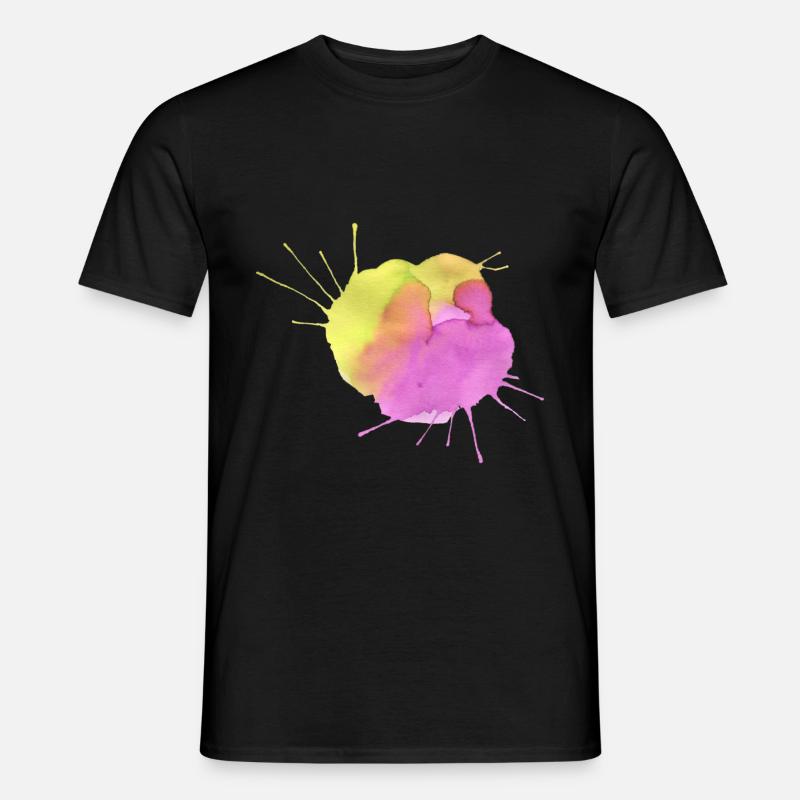 Farbklecks - Männer T-Shirt - Schwarz