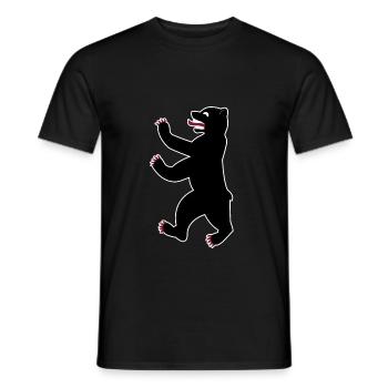 Berliner Bär Hauptstadt Deutschland Geschenk - Männer T-Shirt - Schwarz - Vorne - AI Model Male 178 light (178cm)