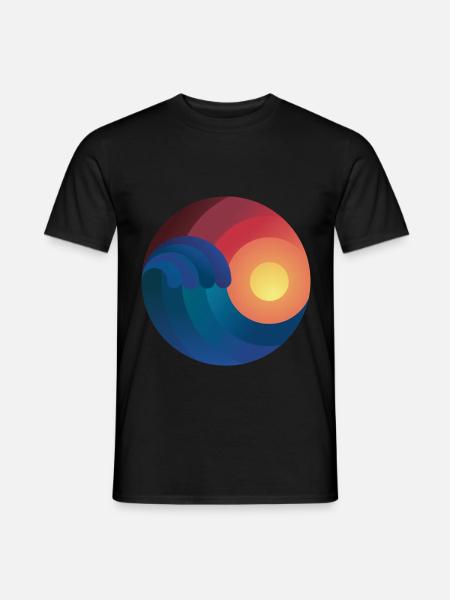 Surfons océan surfons de cadeau vague shaka - T-shirt homme - noir