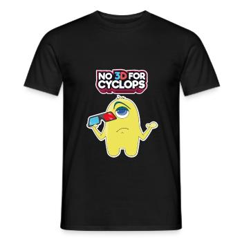 Comic 3D Glasses Cyclops Cinema Movie Comic Gift - Men's T-Shirt - black - Front - AI Model Male 178 light (178cm)