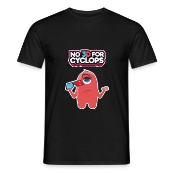 Comic 3D Glasses Cyclops Cinema Movie Comic Gift - Men's T-Shirt - black - Front - AI Model Male 178 light (178cm)