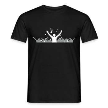 Menschen - Konzert Festival - Männer T-Shirt - Schwarz - Vorne - AI Model Male 178 light (178cm)