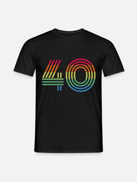 Number 40 - Men's T-Shirt - black