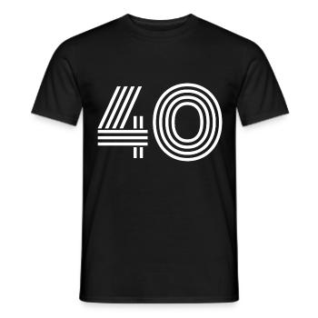 40 - T-shirt homme - noir - Devant - AI Model Male 178 light (178cm)