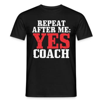 Idée de cadeau entraîneur professeur de sport - T-shirt homme - noir - Devant - AI Model Male 178 light (178cm)
