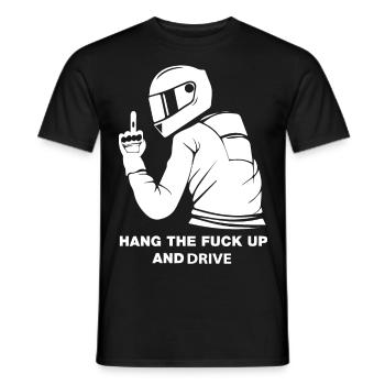 motorcyclist - Men's T-Shirt - black - Front - AI Model Male 178 light (178cm)