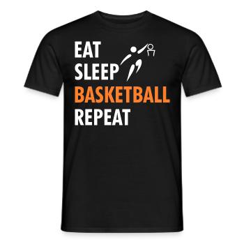 Basket-ball Basketball Basketball Team Basket - T-shirt homme - noir - Devant - AI Model Male 178 light (178cm)