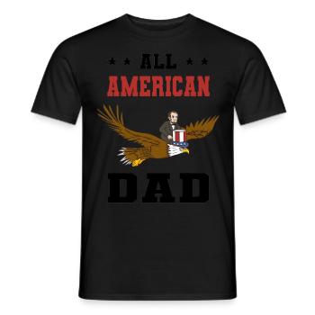 USA Flagge | Patriot Patriotismus Amerika Geschenk - Männer T-Shirt - Schwarz - Vorne - AI Model Male 178 light (178cm)