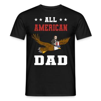 USA Flagge | Patriot Patriotismus Amerika Geschenk - Männer T-Shirt - Schwarz - Vorne - AI Model Male 178 light (178cm)