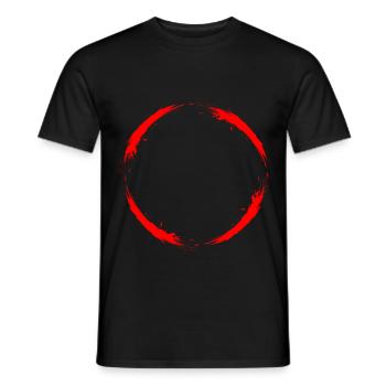 Kreis Design Rot Ring Vektor Farbig Bürste - Männer T-Shirt - Schwarz - Vorne - AI Model Male 178 light (178cm)