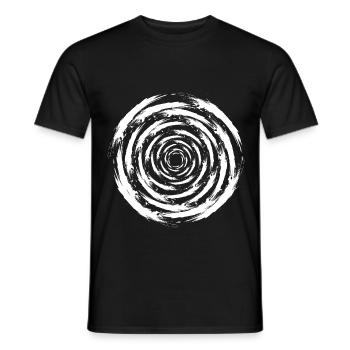 optische Täuschung Kreis Bürste Wirbel Sturm - Männer T-Shirt - Schwarz - Vorne - AI Model Male 178 light (178cm)