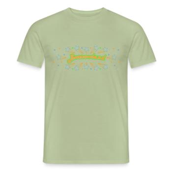 Barrowlands Ballroom Neon SIgn - Men's T-Shirt - sage - Front - AI Model Male 178 light (178cm)