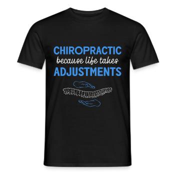 Physiothérapie Physiothérapeute Chiropracteur Chiro - T-shirt homme - noir - Devant - AI Model Male 178 light (178cm)