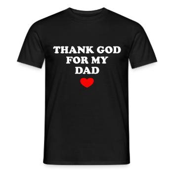 Dieu merci pour mon père - T-shirt homme - noir - Devant - AI Model Male 178 light (178cm)