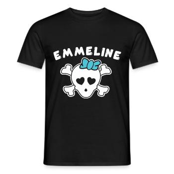 Pirate Emmeline Design pour les filles et les femmes - T-shirt homme - noir - Devant - AI Model Male 178 light (178cm)