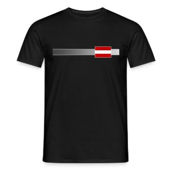 Bannière et drapeau de l'Autriche - T-shirt homme - noir - Devant - AI Model Male 178 light (178cm)