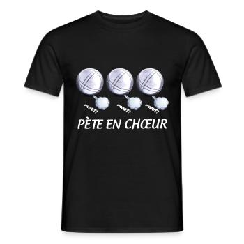La pétanque Le pétanqueur , ce bouliste - T-shirt homme - noir - Devant - AI Model Male 178 light (178cm)