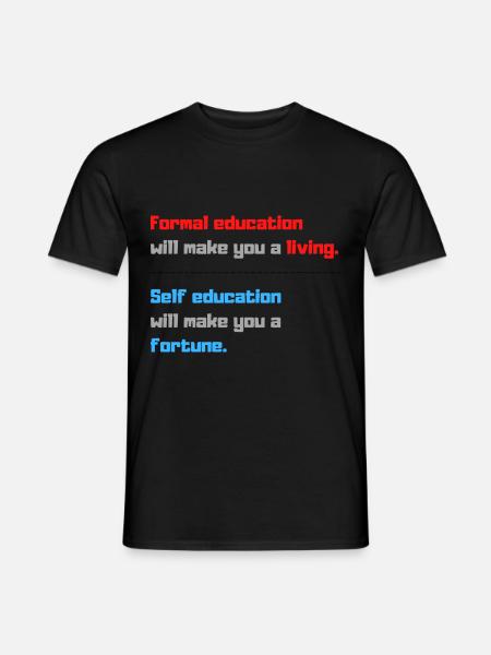 Quotes Educational Quotation - Men's T-Shirt - black