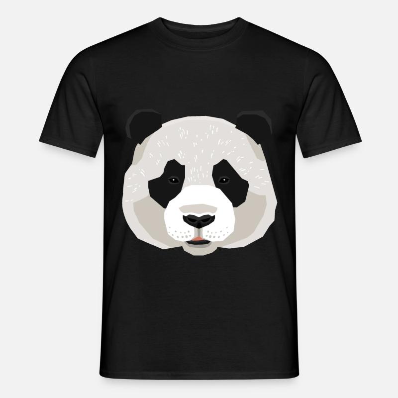 Panda Pandabär - Männer T-Shirt - Schwarz