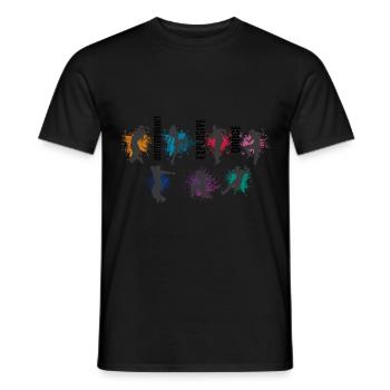 contemporary explosive dance - Men's T-Shirt - black - Front - AI Model Male 178 light (178cm)