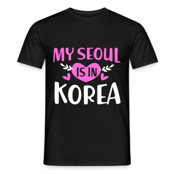 Corée Séoul - T-shirt homme - noir - Devant - AI Model Male 178 light (178cm)