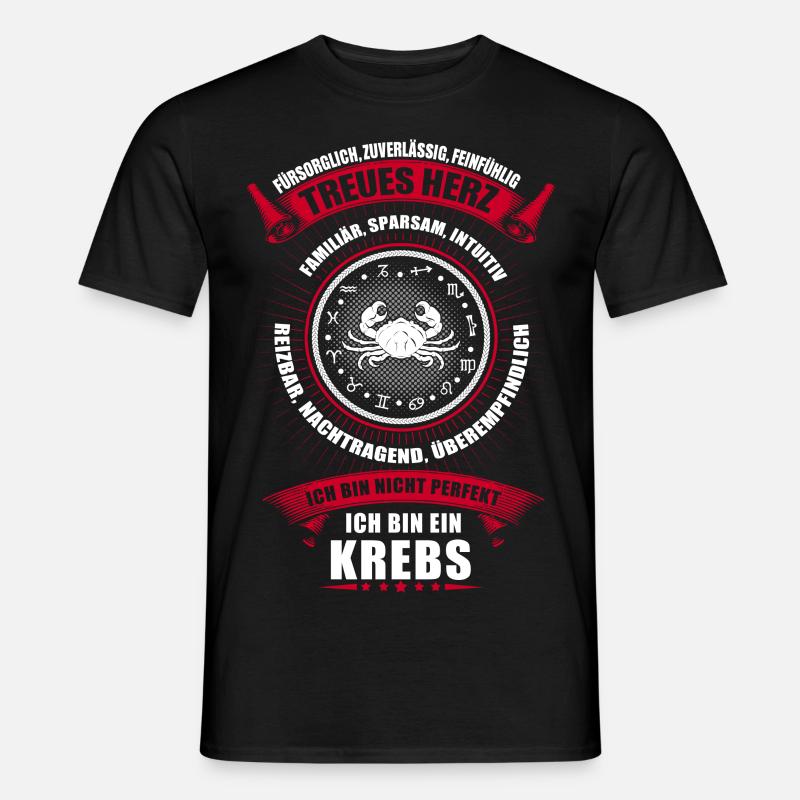 Krebs Sternzeichen Horoskop Geschenk - Männer T-Shirt - Schwarz