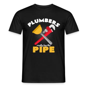 Klempner - Männer T-Shirt - Schwarz - Vorne - AI Model Male 178 light (178cm)