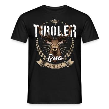 Tiroler Bua Hirsch Tirol Lausbua Geschenk Männer - Männer T-Shirt - Schwarz - Vorne - AI Model Male 178 light (178cm)