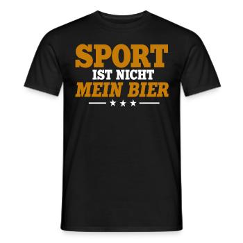 Sport ist nicht mein Bier - Männer T-Shirt - Schwarz - Vorne - AI Model Male 178 light (178cm)