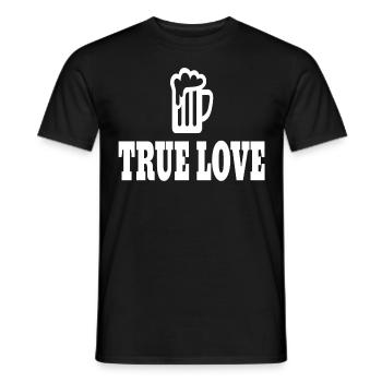 True Love - Männer T-Shirt - Schwarz - Vorne - AI Model Male 178 light (178cm)