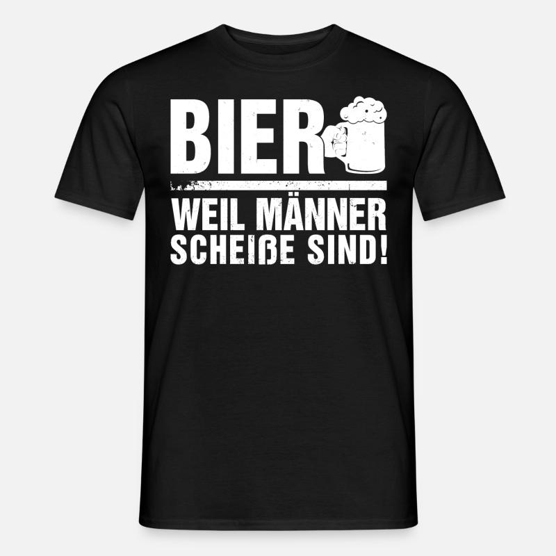 Weil männer scheiße sind - Männer T-Shirt - Schwarz