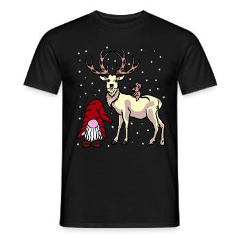 Nicholas Xmas Christmas Fantasy Christmas Child - Men's T-Shirt - black - Front - AI Model Male 178 light (178cm)