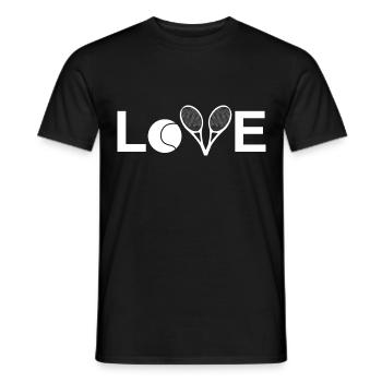 Tennisman de tennis raquettes de tennis - T-shirt homme - noir - Devant - AI Model Male 178 light (178cm)