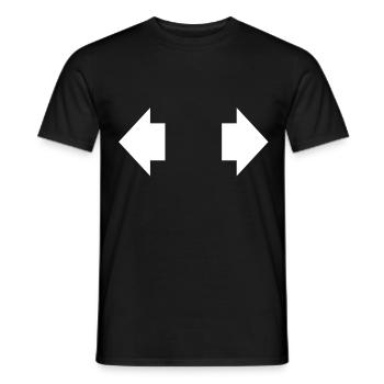 pfeile recht und links pfeil - Männer T-Shirt - Schwarz - Vorne - AI Model Male 178 light (178cm)