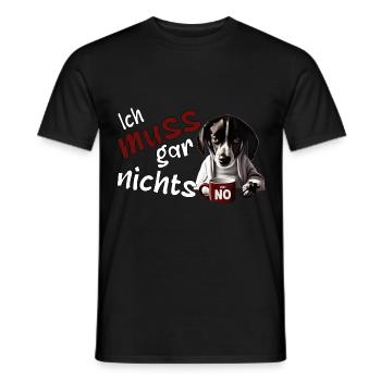 schlecht gelaunter Hund lustiger Spruch - Männer T-Shirt - Schwarz - Vorne - AI Model Male 178 light (178cm)