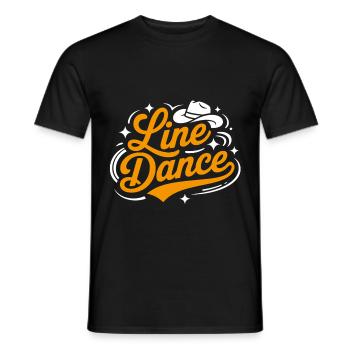 La danse en ligne : mon hobby - ma passion - mon truc - T-shirt homme - noir - Devant - AI Model Male 178 light (178cm)