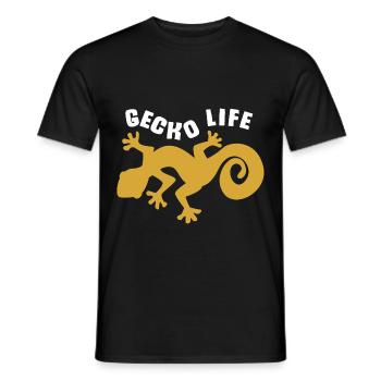 Gecko - Männer T-Shirt - Schwarz - Vorne - AI Model Male 178 light (178cm)