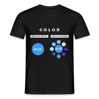 Graphic Designer Graphic Designer Artist - Men's T-Shirt - black - Front - AI Model Male 178 light (178cm)